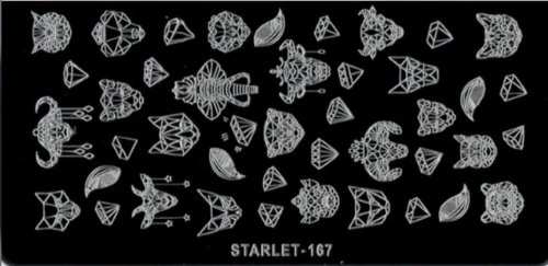 Трафареты для стемпинга прямоугольные Starlet №167