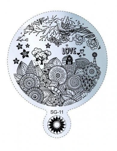 Диск для стемпинга (11см) круглый SG-11