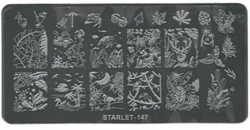 Трафареты для стемпинга прямоугольные Starlet №147