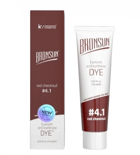 Краска для бровей и ресниц BRONSUN, цвет медный каштан №4.1, 15мл