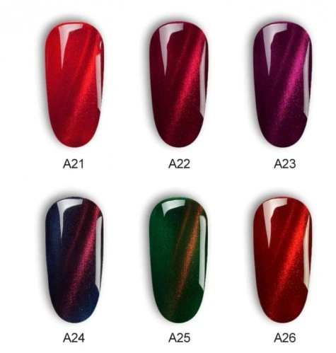 Гель-лак (шеллак) Canni "3D Flame кошачий глаз" 7,3 ml №A25 (с)