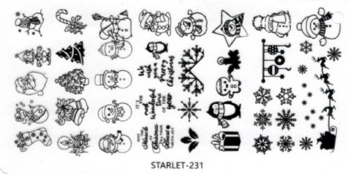 Трафареты для стемпинга прямоугольные Starlet №231