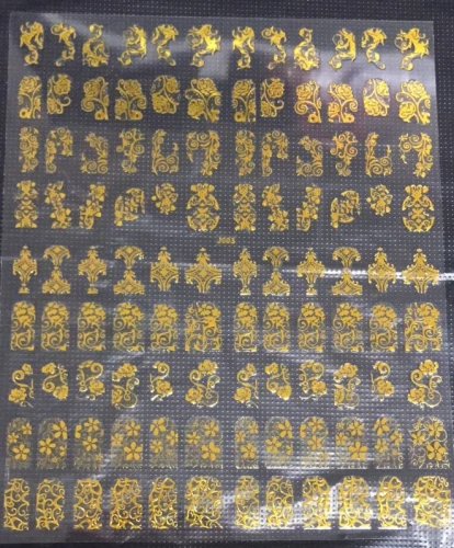 Наклейки для дизайна xy003 (22см*18см.) Золото