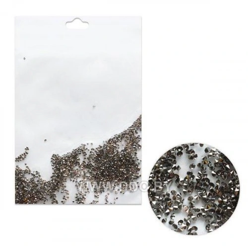 Конусные стразы SS2 (серебро) 1440 шт