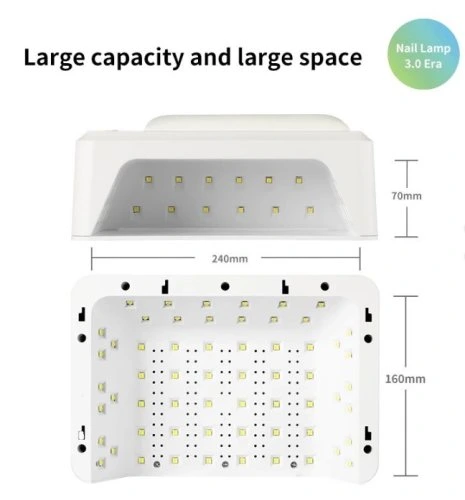 Лампа светодиодная на две руки, модель SUN 8 plus (T8 nail lamp 3.0), 72 Вт
