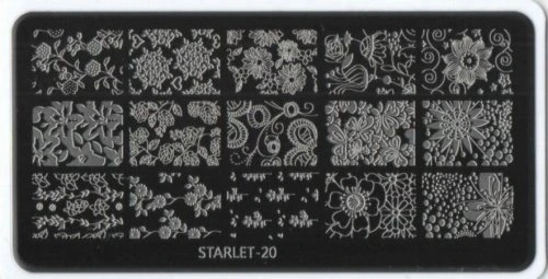 Трафареты для стемпинга прямоугольные Starlet №20