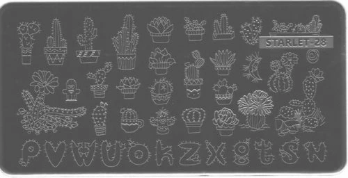 Трафареты для стемпинга прямоугольные Starlet №28