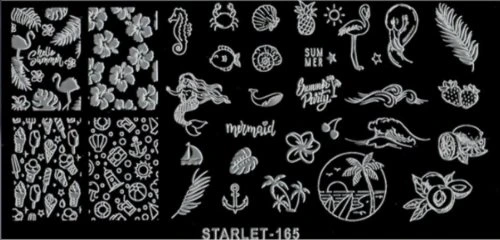 Трафареты для стемпинга прямоугольные Starlet №165