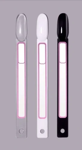 Наклейки на типсы "Универсальные" (1 лист - 50шт), белые с розовым