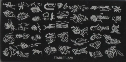 Трафареты для стемпинга прямоугольные Starlet №228
