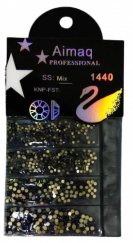 Стразы mix 6в1 темно-синие 1440 шт. №6