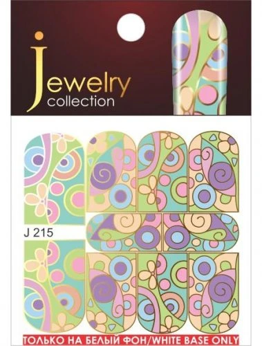 Водные наклейки для ногтей  (слайдер-дизайн) J215