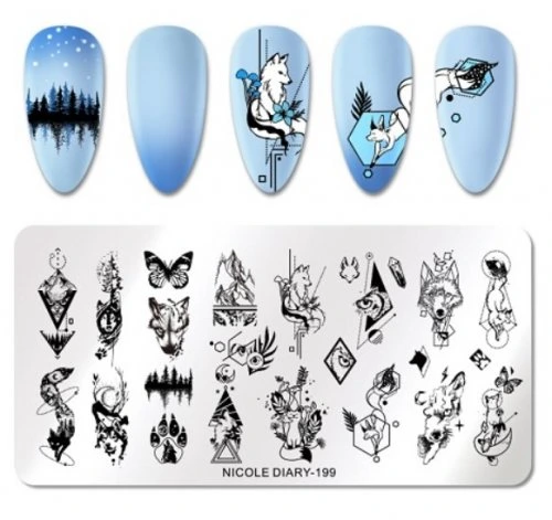 Трафарет для стемпинга (Nicole Dairy-199)