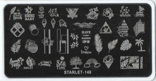 Трафареты для стемпинга прямоугольные Starlet №149