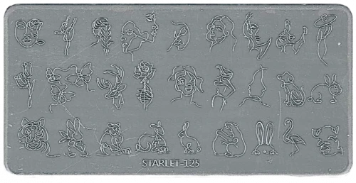 Трафареты для стемпинга прямоугольные Starlet №125