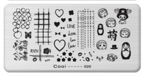 Трафареты для стемпинга прямоугольные (12*6 см) №020