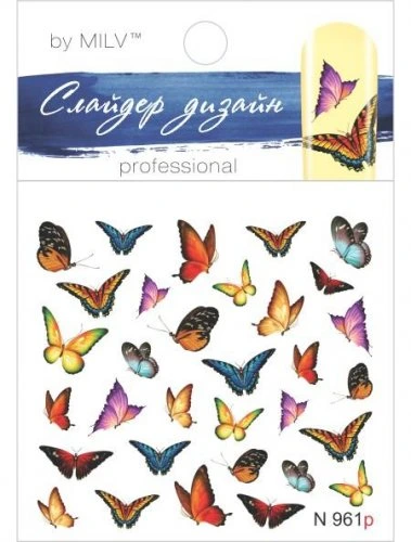 Водные наклейки для ногтей  (слайдер-дизайн)-N961