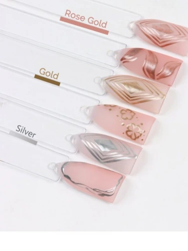 Гель-краска с кистью METAL GEL Starlet Professional (rose gold) 8 мл